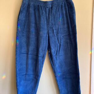 Urban Outfitters Mens Blue Relaxed Fit Corduroy Beach Pant Size XL